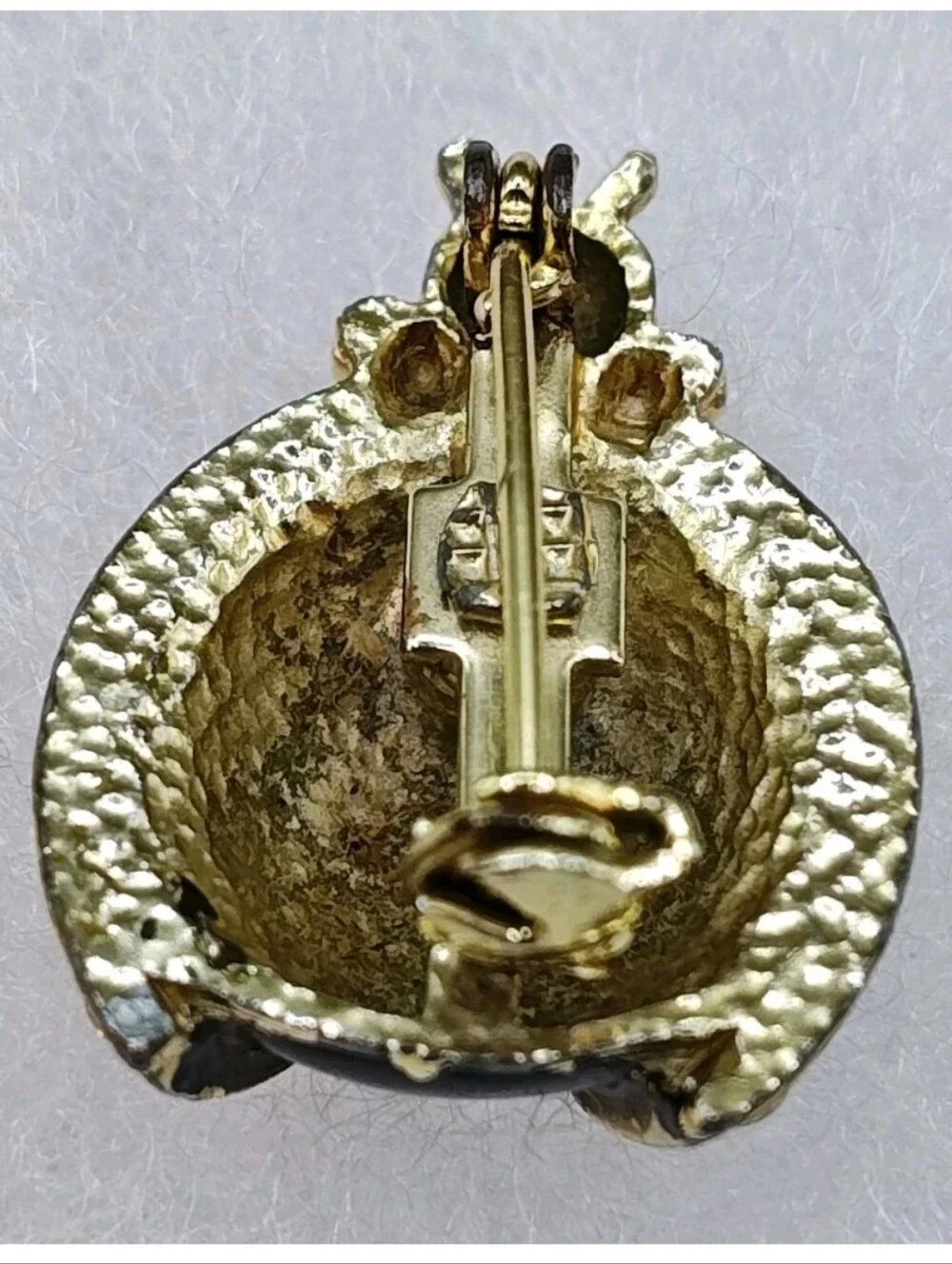 Vintage 3 Bug Incect Brooches Rhinestones Garden Ladybug Lapel Pins Gold Tone